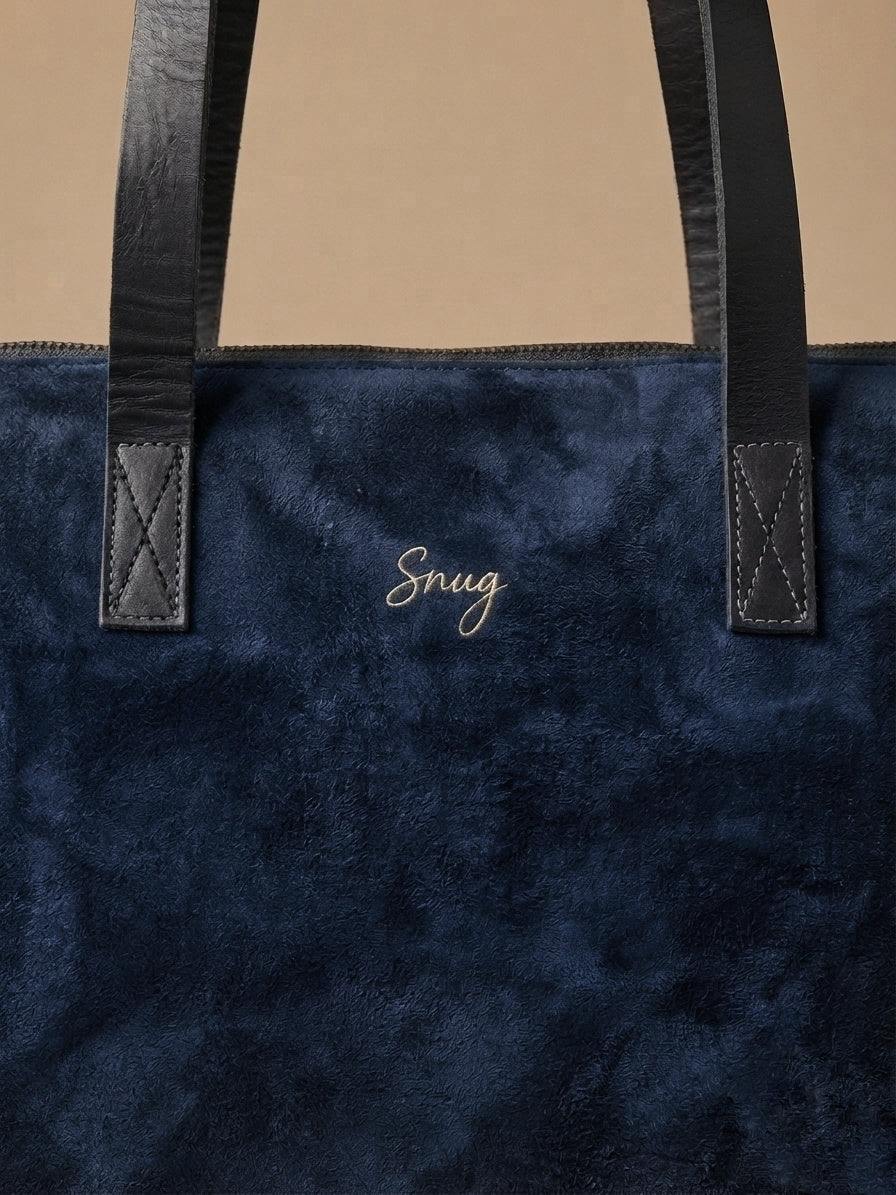 Unisex Suede Leather Tote Bag