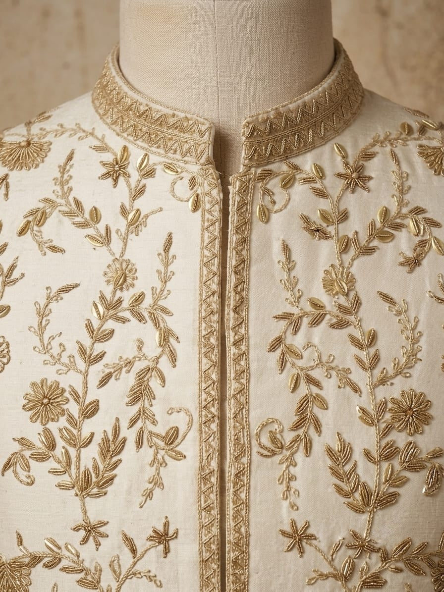 Hand embroidery Men's Sherwani by Snug