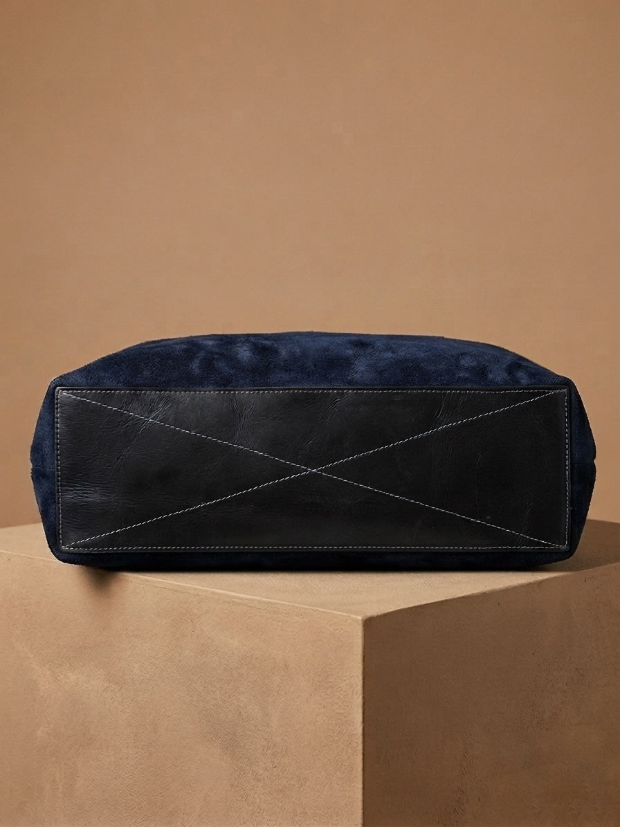 Unisex Suede Leather Tote Bag