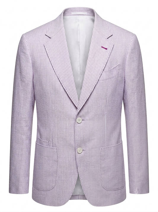 Lailac Pinstripe Linen Blazer