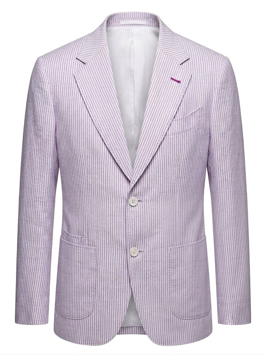 Lailac Pinstripe Linen Blazer