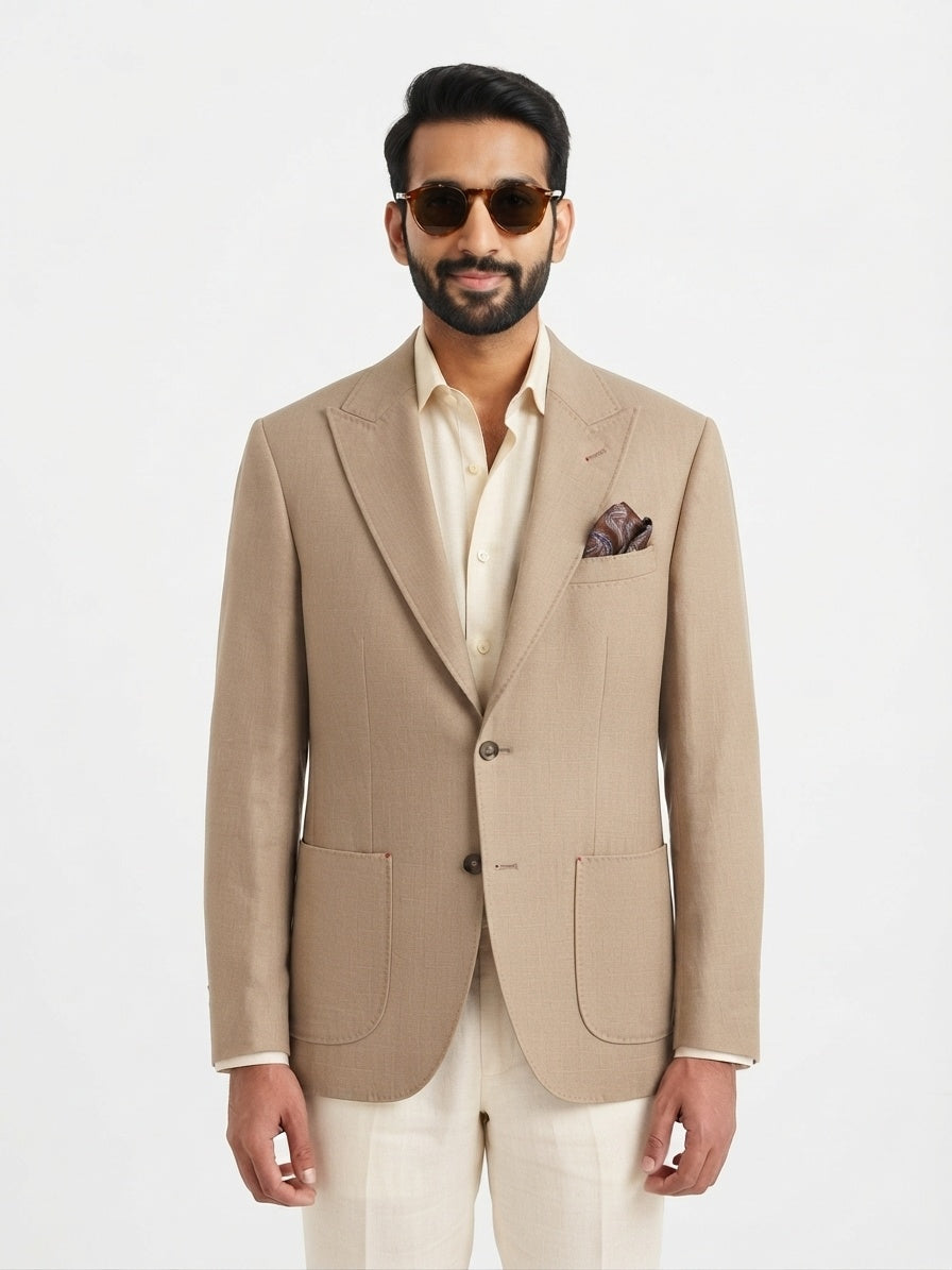 Camel Linen Blazer