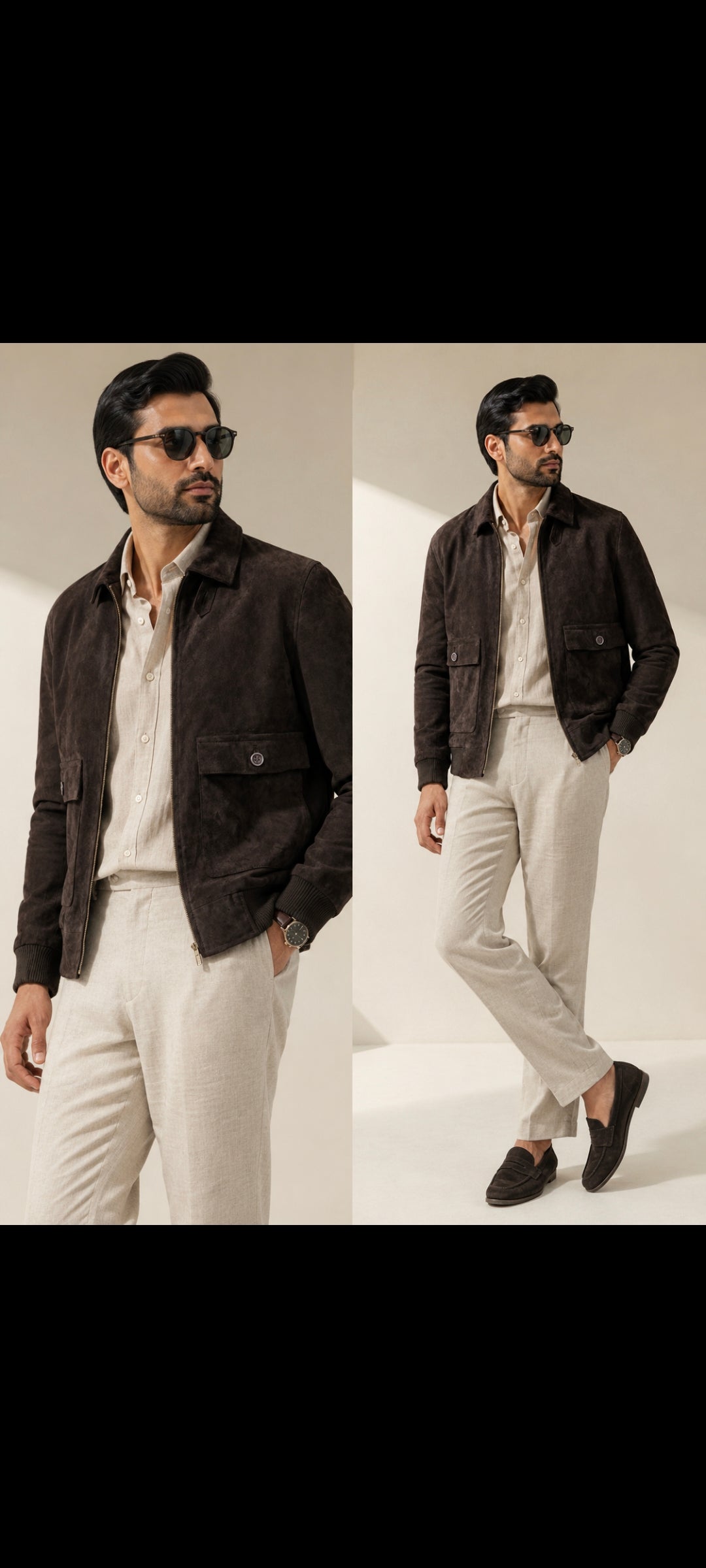 Brown Suede Leather Jacket