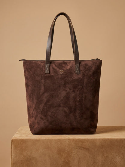 Unisex Suede Leather Tote Bag