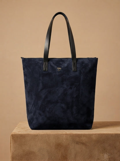 Unisex Suede Leather Tote Bag
