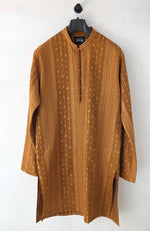 Mustard Brouwn Embroidered Kurta Trouser.