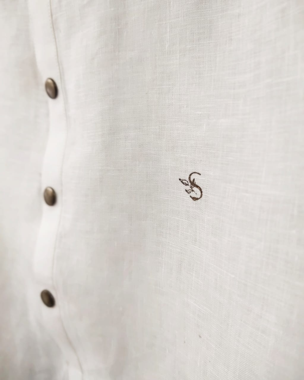 Irish Linen Shirt-Kurti With 'S' Chest Logo - Snug